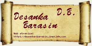 Desanka Barašin vizit kartica